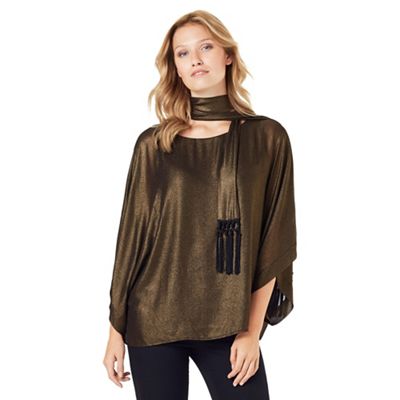 Phase Eight Fina Foil Fringe Scarf Top